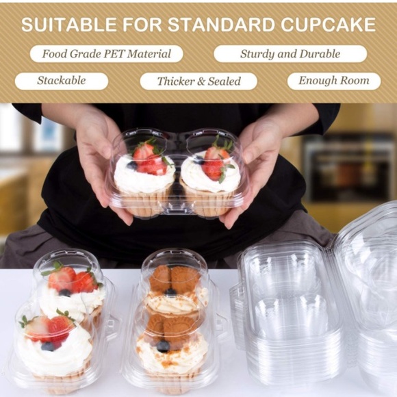 ❤️ 3/$35 Boxes-Stackable Regular Cupcake Carrier Holder,Containers Muffins - Picture 5 of 5